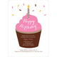 Pink Frosting Birthday Cupcake Invitations Image 4 of 6